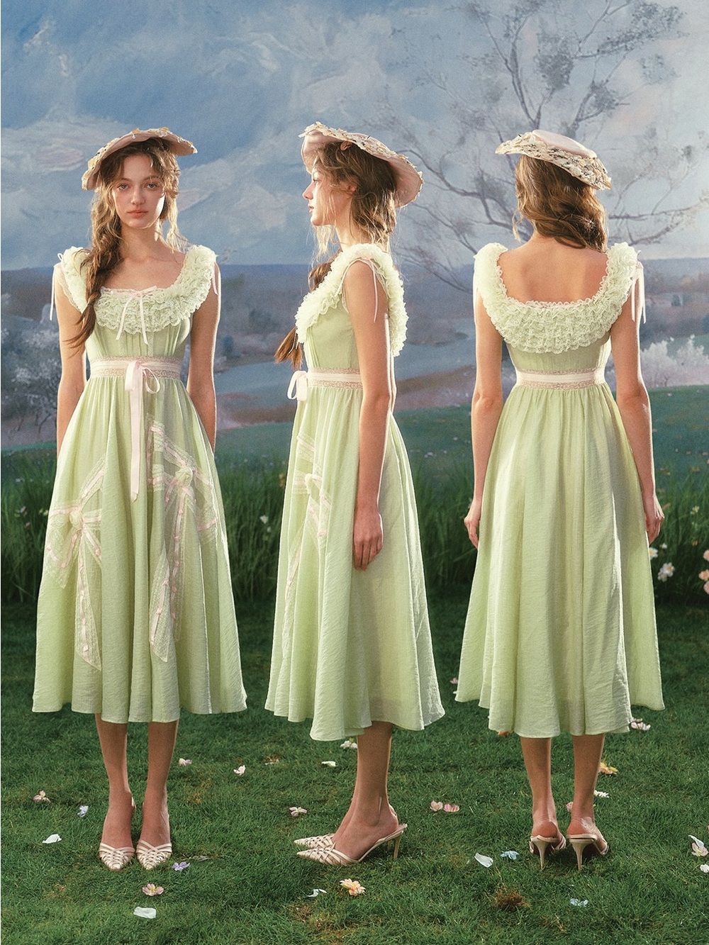 NEW LaceMade Green Kite Dress - Picture 3 of 16
